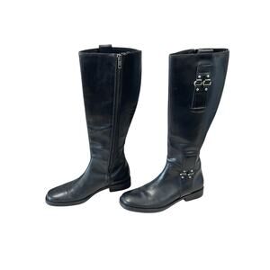 Cole Haan Tall Black Leather Women’s Boots Size 7B